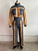 Chic Color-Block Tracksuit Set
