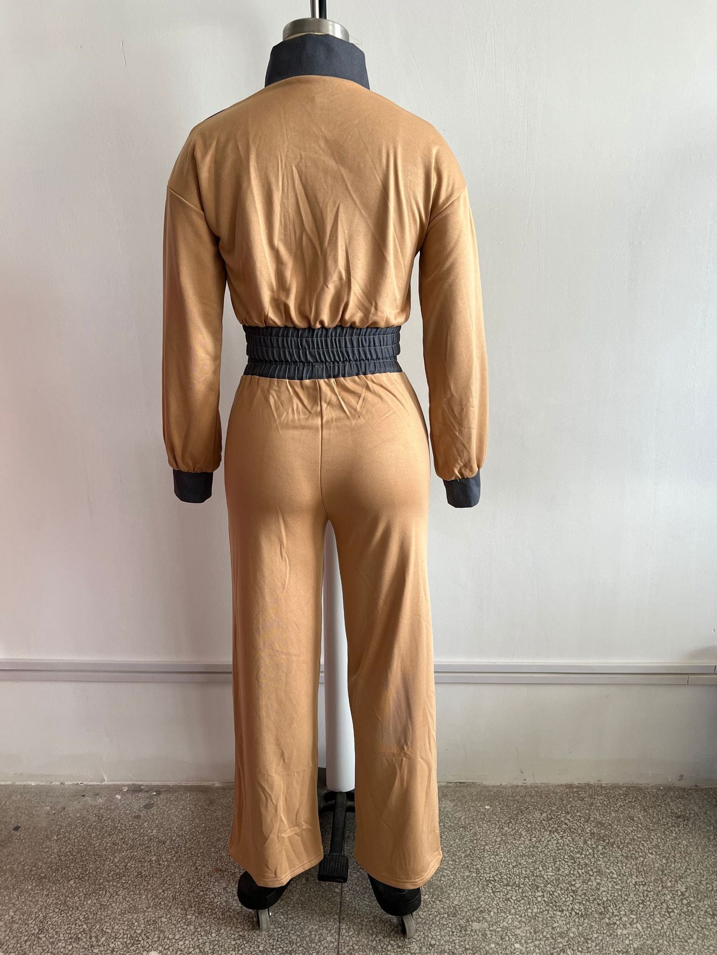 Chic Color-Block Tracksuit Set