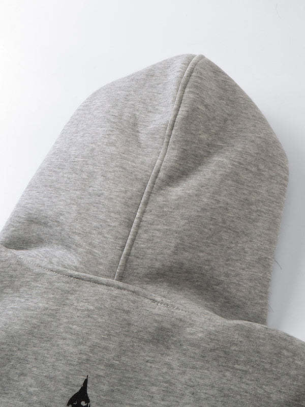 Jacket with Faux Fur Hood & Graphic Print