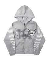 Hoodie Jacket with Striped Sleeves