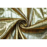 Metallic Jumpsuit with V-Neck & Long Sleeves