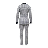 Fitted Blazer & slim-fit pants Houndstooth Suit