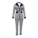 Fitted Blazer & slim-fit pants Houndstooth Suit
