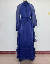 Elegant Ruffled Evening Gown