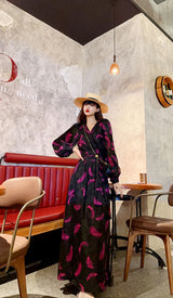 Black Midi Dress with Sheer Detailing