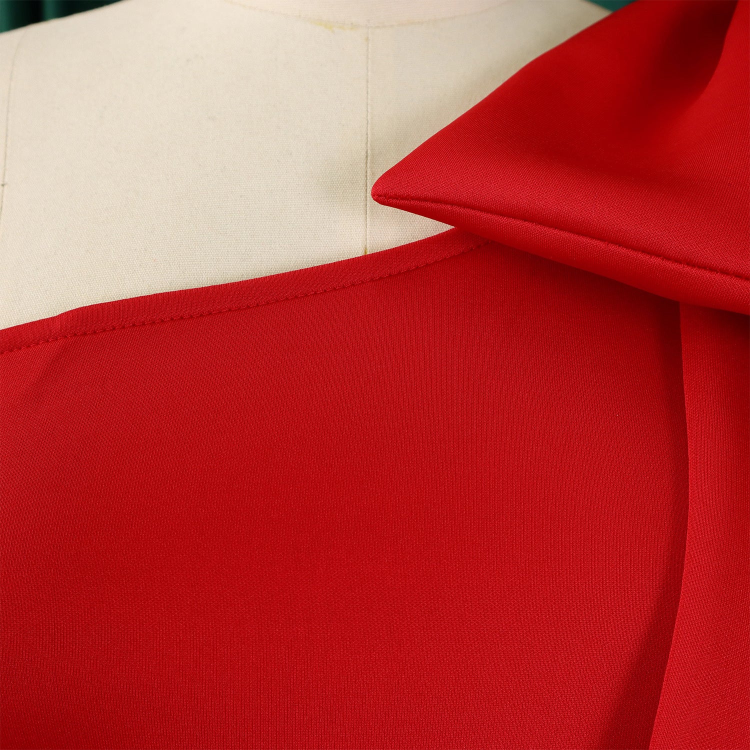 One-Shoulder Midi Dress with Bow Detail