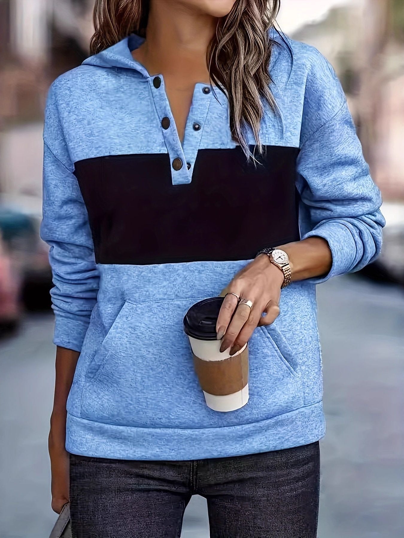 Casual Color-Block Sweatshirt