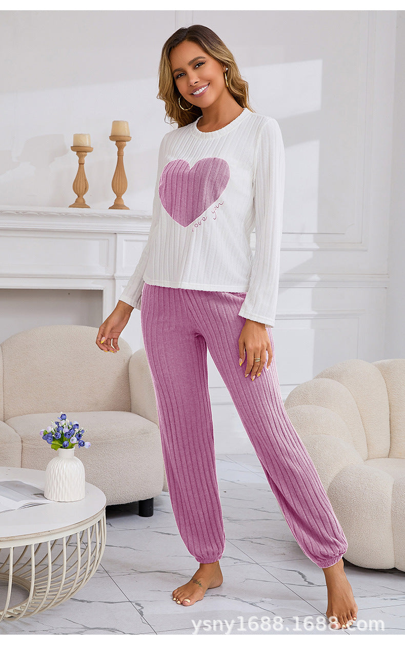 Cozy Heart Love You Pajama Set