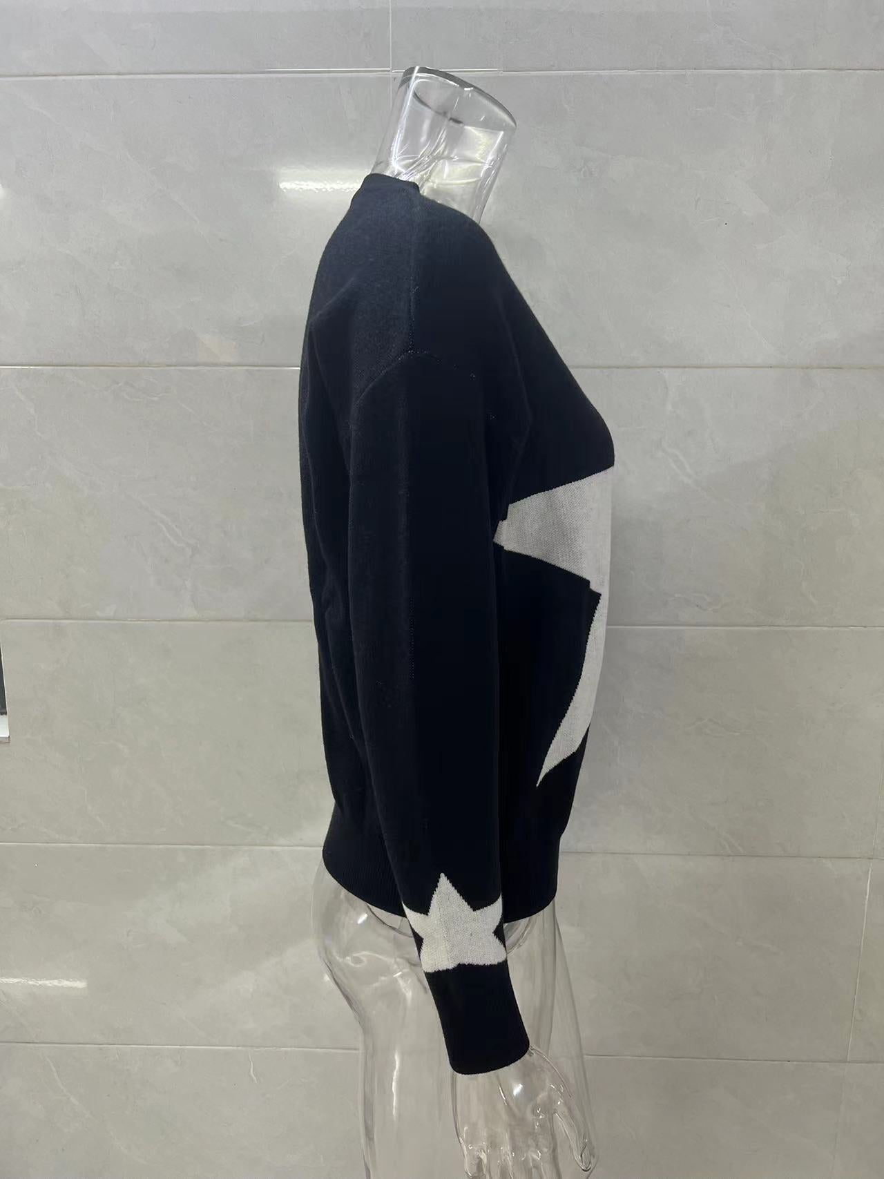 Star Pattern Cozy Sweater