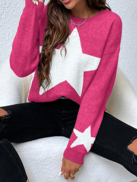 Star Pattern Cozy Sweater