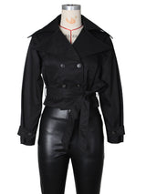 Elegant Monochrome Trench Coat