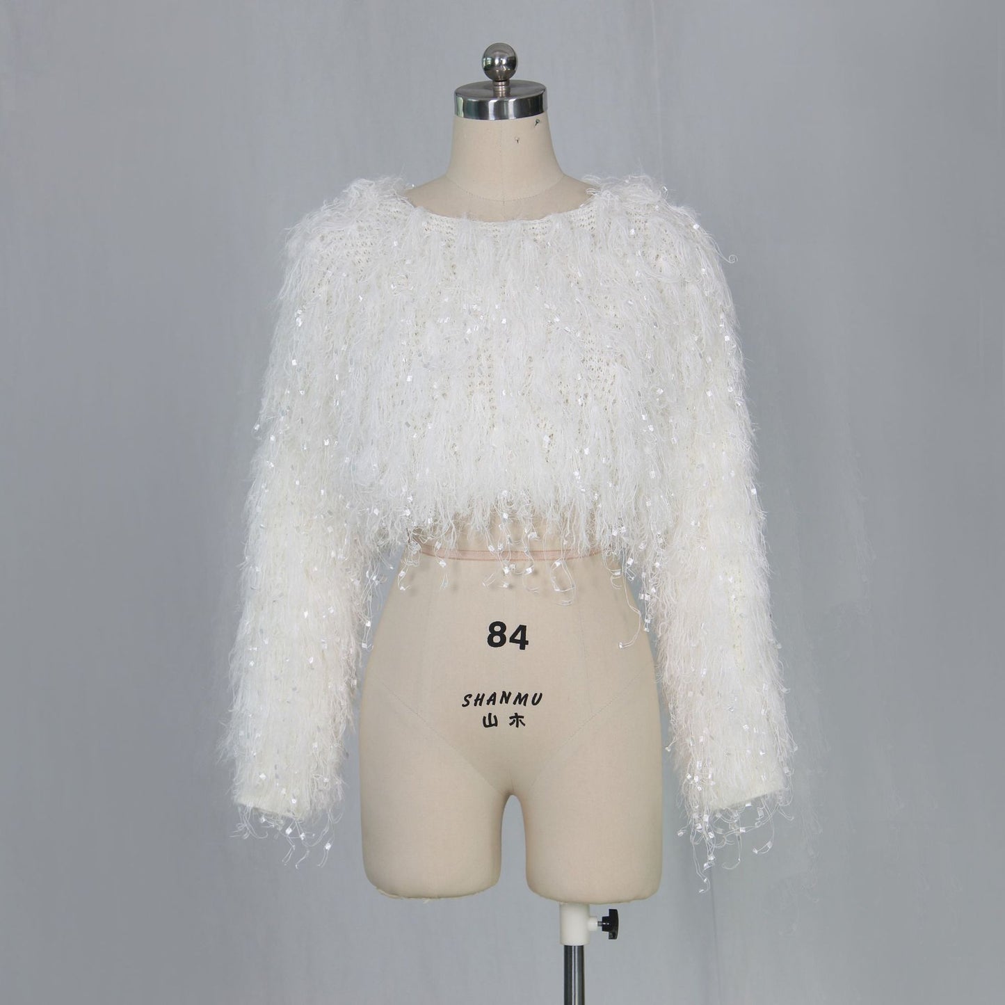 Beaded Fringe Cropped Top