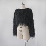 Beaded Fringe Cropped Top