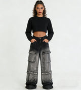 Oversized Cargo Pants with Multiple Pockets