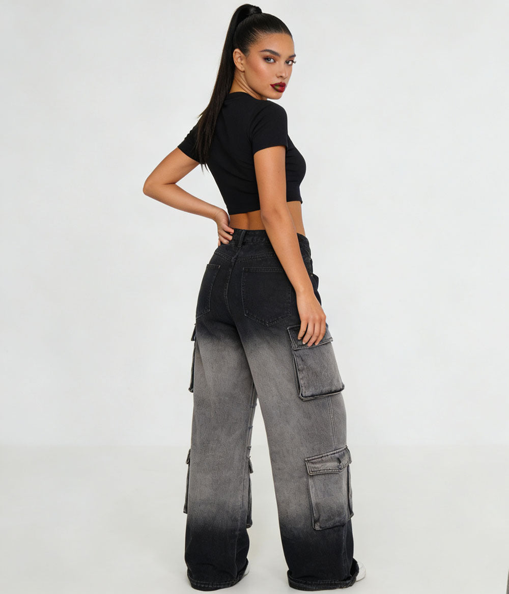 Oversized Cargo Pants with Multiple Pockets