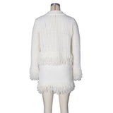 Elegant Fringe Mesh Suit