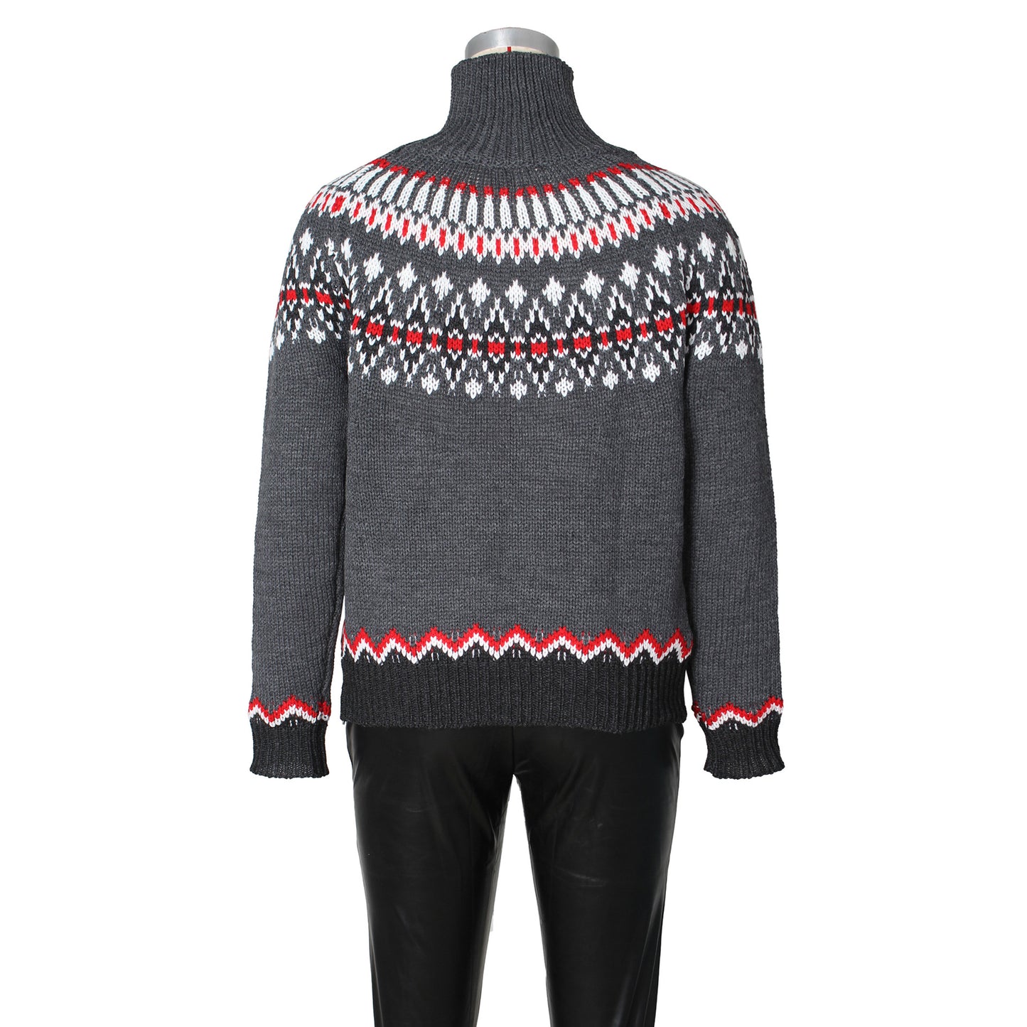 Colorblock Turtleneck Sweater