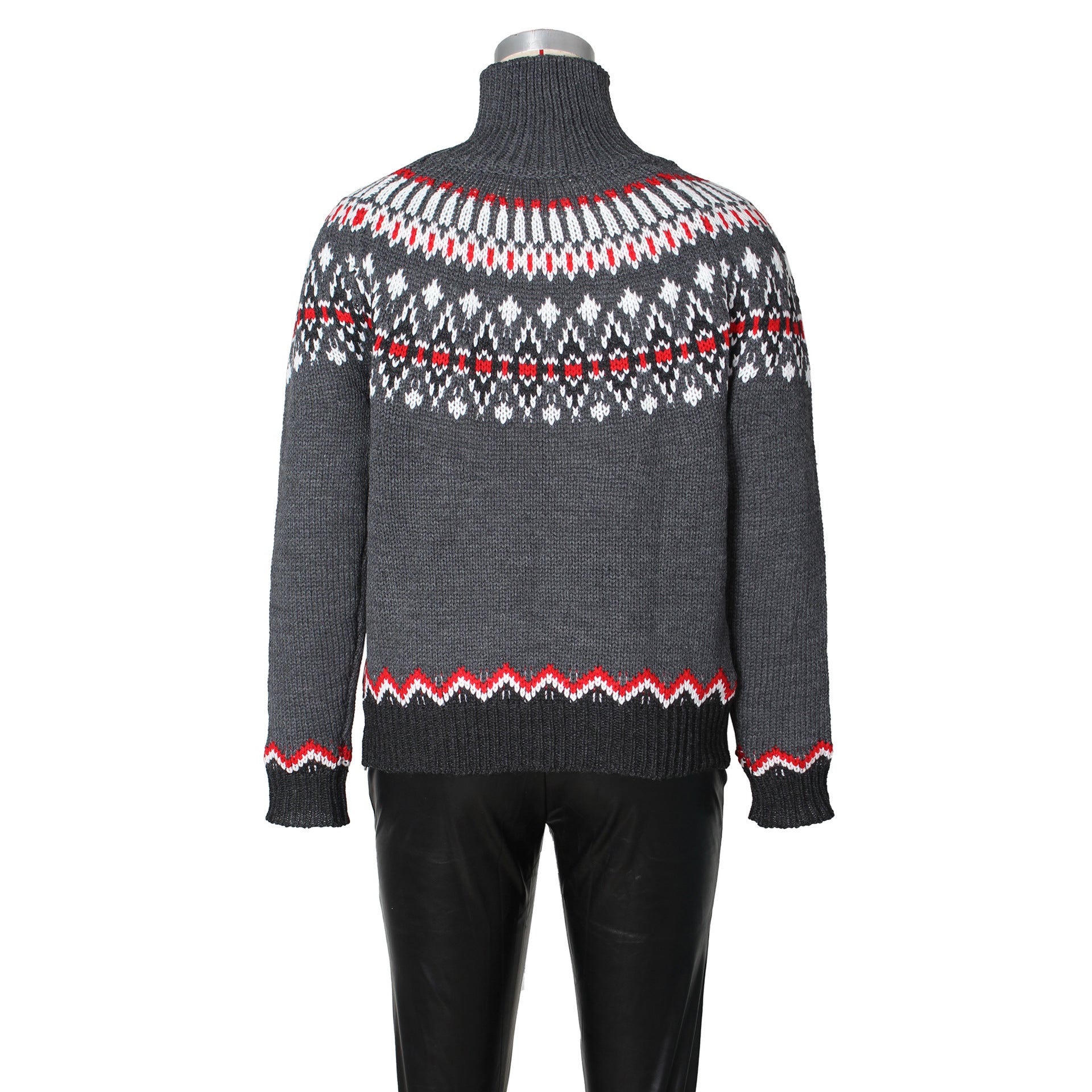 Colorblock Turtleneck Sweater