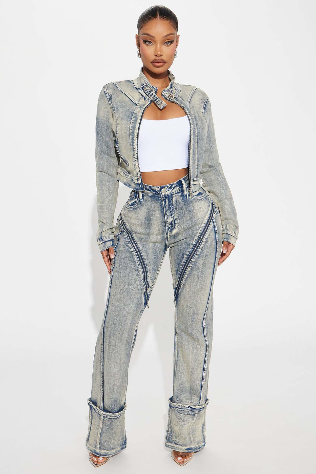 Trendy Wash Denim Co-ord Set
