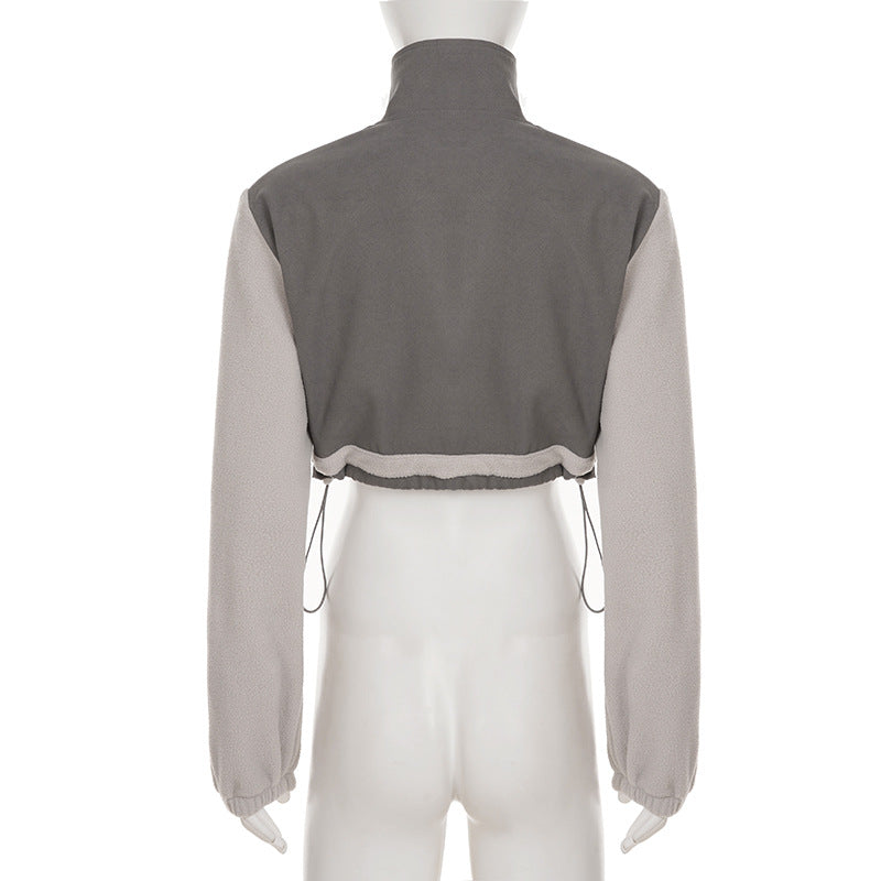 Casual Two-Tone Zip-Up Sleeveless Jacket