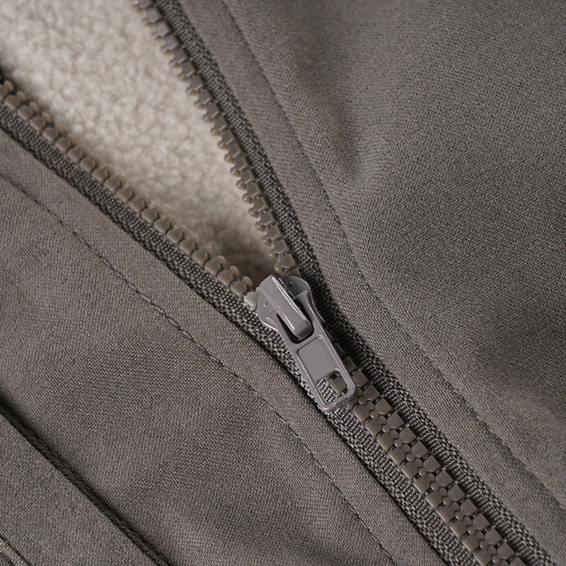 Casual Two-Tone Zip-Up Sleeveless Jacket