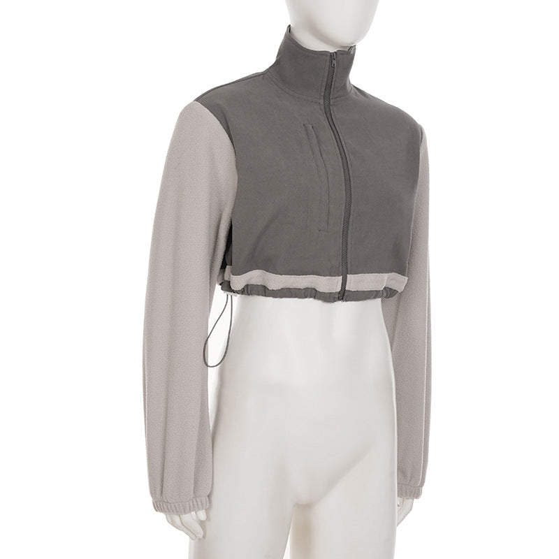 Casual Two-Tone Zip-Up Sleeveless Jacket