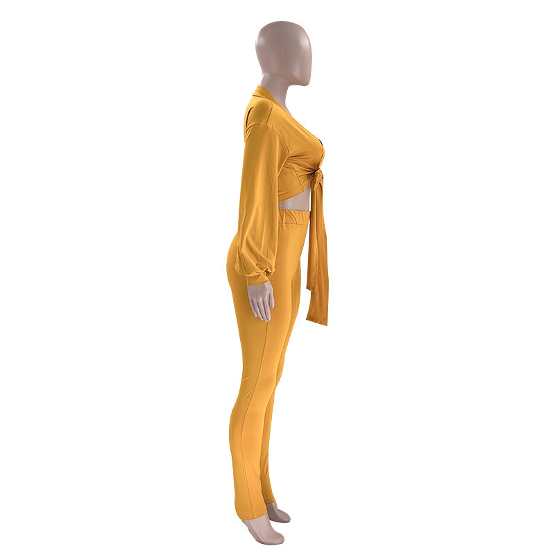 Cropped Top & Joggers Two-Piece Set