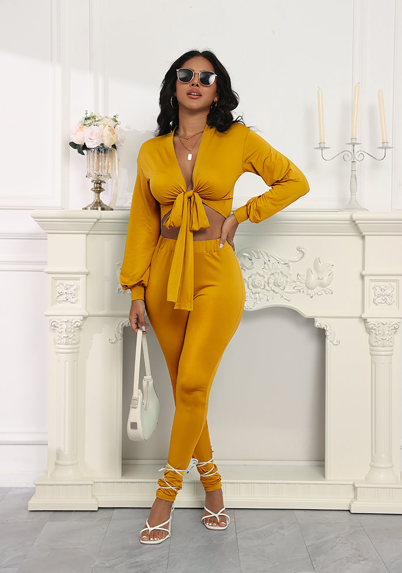 Cropped Top & Joggers Two-Piece Set