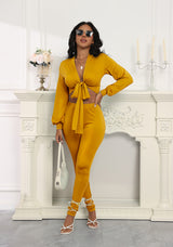 Cropped Top & Joggers Two-Piece Set