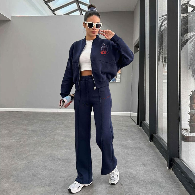 Chic Casual Navy Tracksuit
