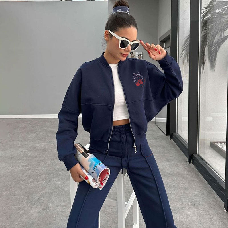 Chic Casual Navy Tracksuit