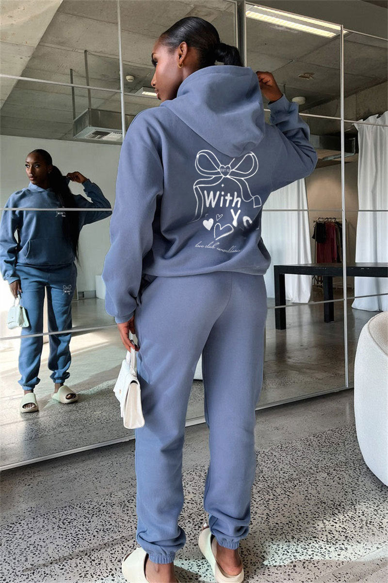 Hoodie & Jogger Set with  Graphic