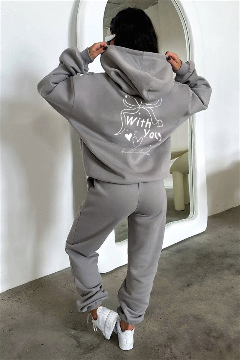 Hoodie & Jogger Set with  Graphic