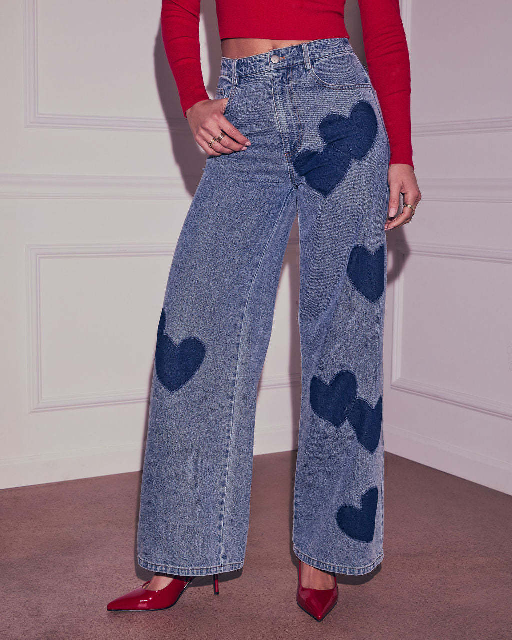 High-Waisted Wide-Leg Jeans