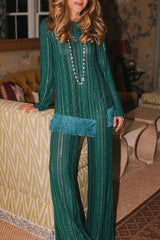 Elegant Zigzag Sequin-Embellished Set