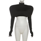 Chic Black Cropped Top