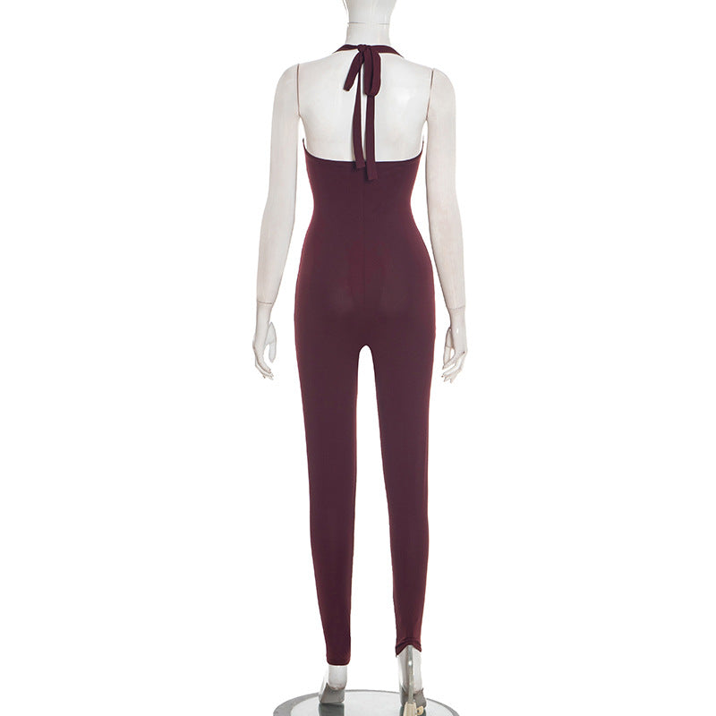 Slim Fit Halter Jumpsuit