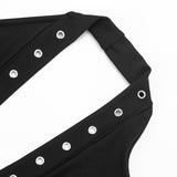 Crop Top with Gold Eyelet & Capri Pants