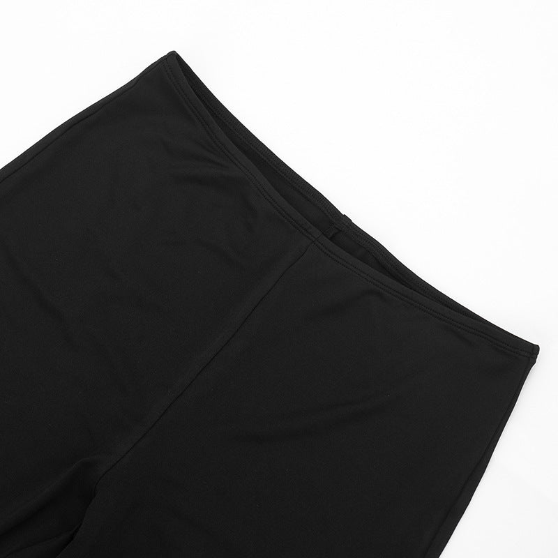 Crop Top with Gold Eyelet & Capri Pants