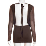 Sultry Deep Plunge Drape Dress