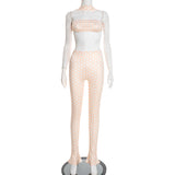 Polka Dot Strapless Two-Piece Set