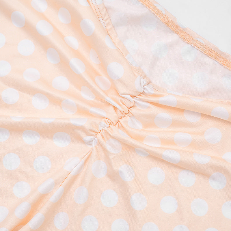 Polka Dot Strapless Two-Piece Set