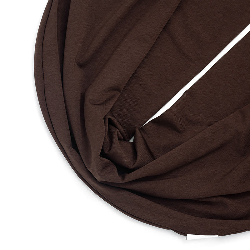 Chic Brown Cut-Out Halter Top & Pants