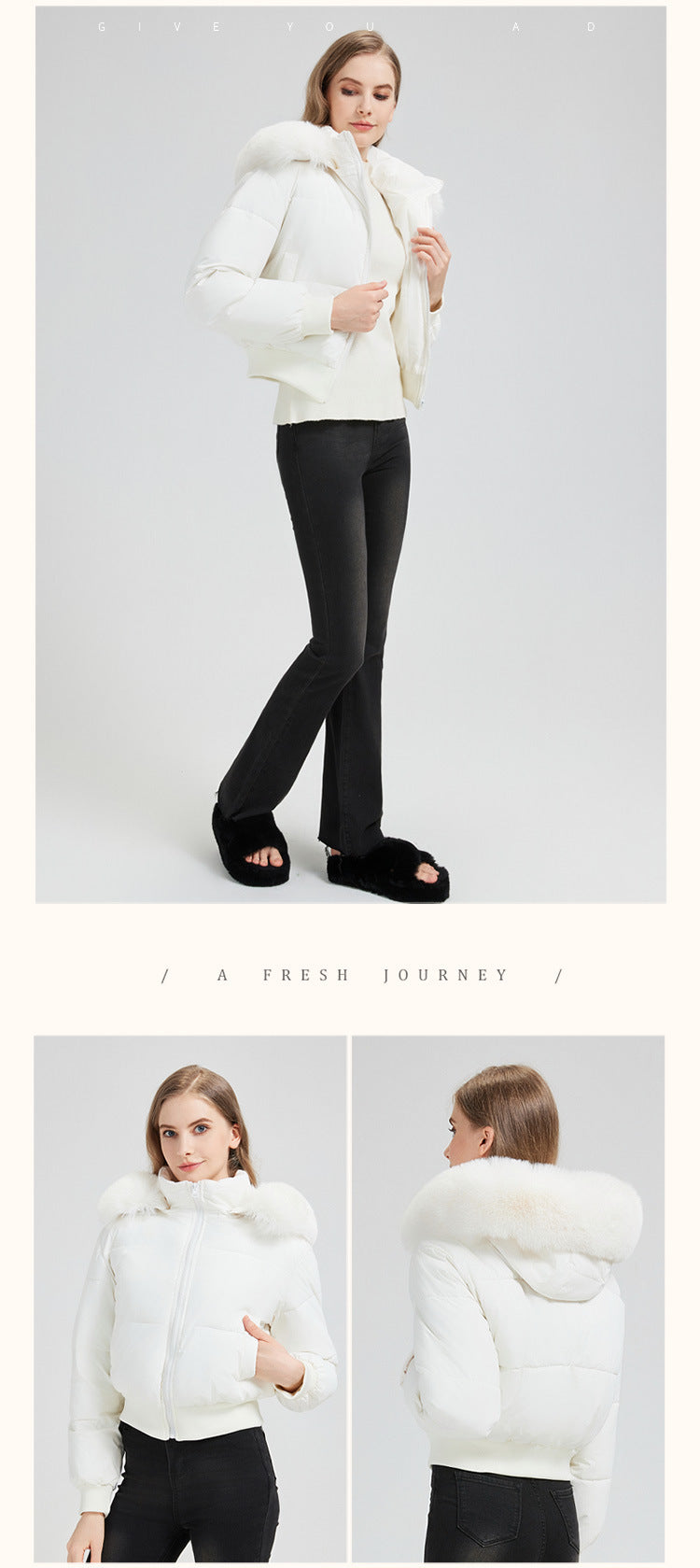 Elegant Faux Fur Trim Jacket