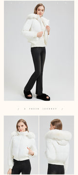 Elegant Faux Fur Trim Jacket