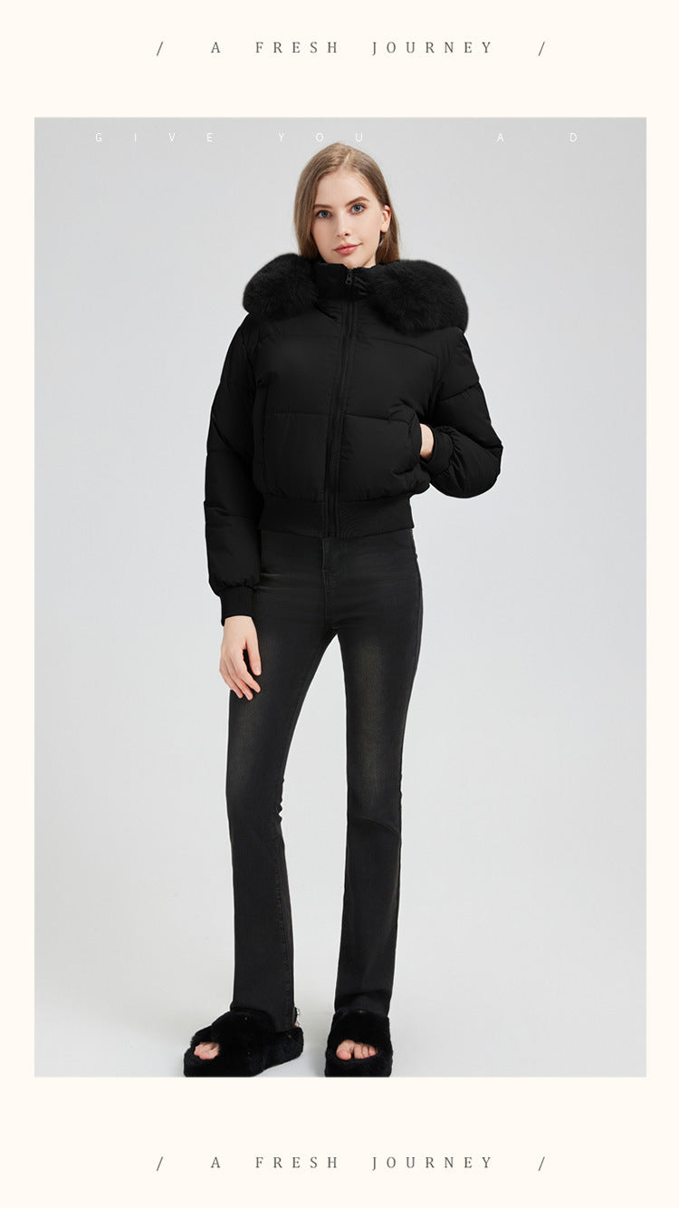 Elegant Faux Fur Trim Jacket