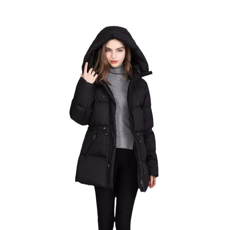 Hooded Winter Jacket with Zipper Pockets