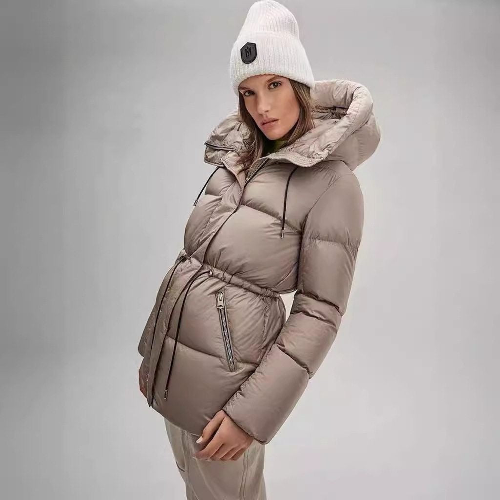 Hooded Winter Jacket with Zipper Pockets