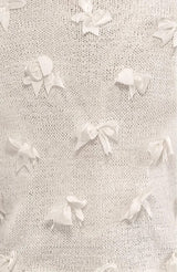 Elegant Knit Top with Bow Embellishments