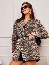 Stylish Leopard Print Jacket
